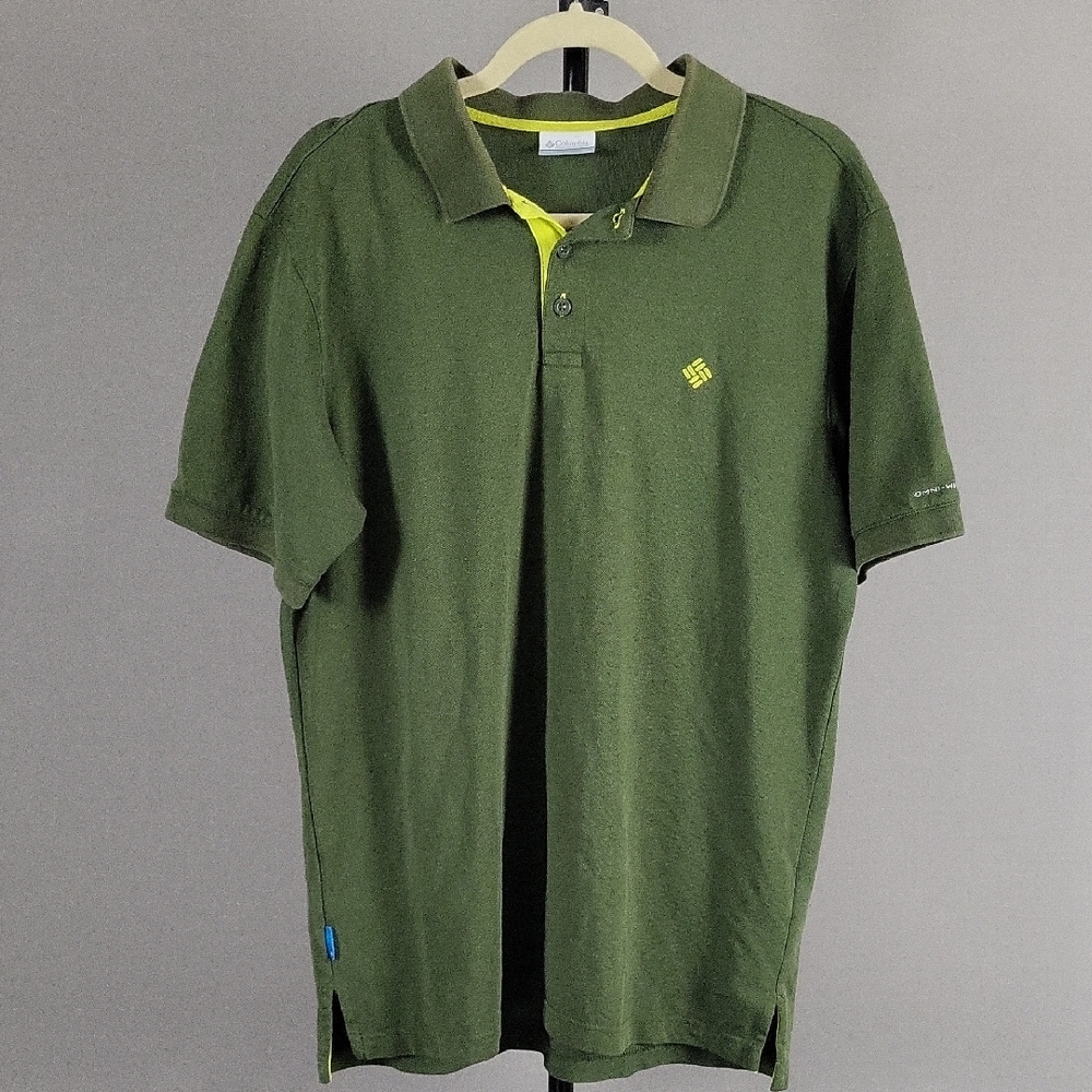 Columbia Omni-wick Men's Olive Polo Shirt, Size XL
